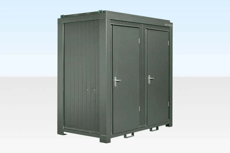 1+1 Double Mains Toilet 8ft x 5ft (Bottle Green) for Sale