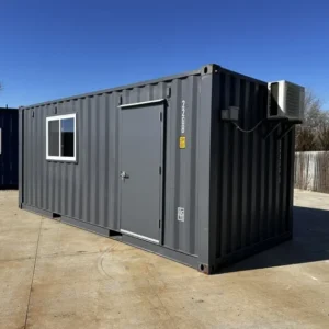 20-ft-20-Slate-Gray-Shiplap-120V-Shipping-Container-Office-Minisplit-768x576 20ft Slate Gray Shiplap Container Office with Mini Split for Sale