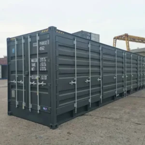 40ft-high-cube-open-side-shipping-container-new-grey-corner-right-768x576 40ft High Cube New Side Open Container for Sale