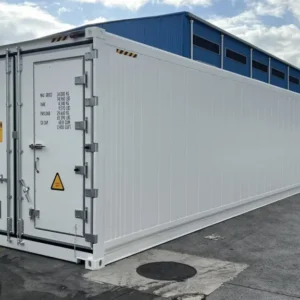 40ft-shipping-container-reefer-white-new-corner-right-front-768x576 40ft High Cube New Refrigerated Container for Sale