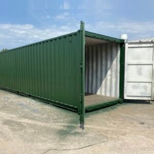 30ft Steel Shipping Container - Green, Heavy Duty Storage